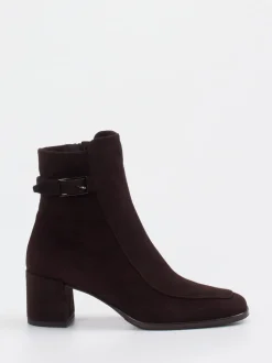 Konstantin Starke – Stiefeletten aus Veloursleder Dunkelbraun