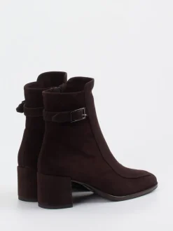 Konstantin Starke – Stiefeletten aus Veloursleder Dunkelbraun
