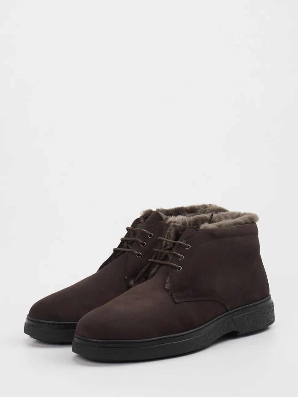 Konstantin Starke – Stiefeletten aus Veloursleder Dunkelbraun