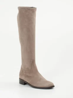 Konstantin Starke – Stiefel aus Veloursleder in Taupe