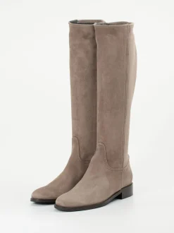 Konstantin Starke – Stiefel aus Veloursleder in Taupe