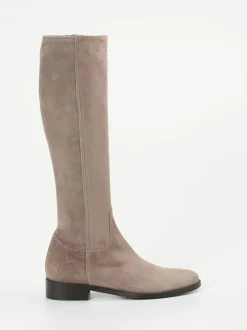 Konstantin Starke – Stiefel aus Veloursleder in Taupe