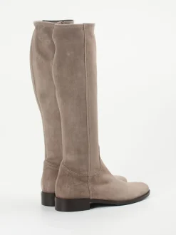 Konstantin Starke – Stiefel aus Veloursleder in Taupe