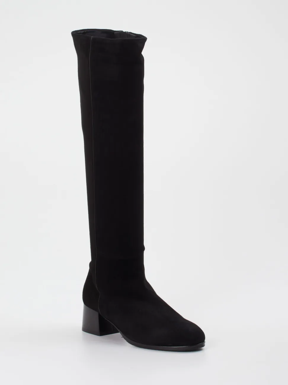 Konstantin Starke – Stiefel aus Stretchvelours Schwarz