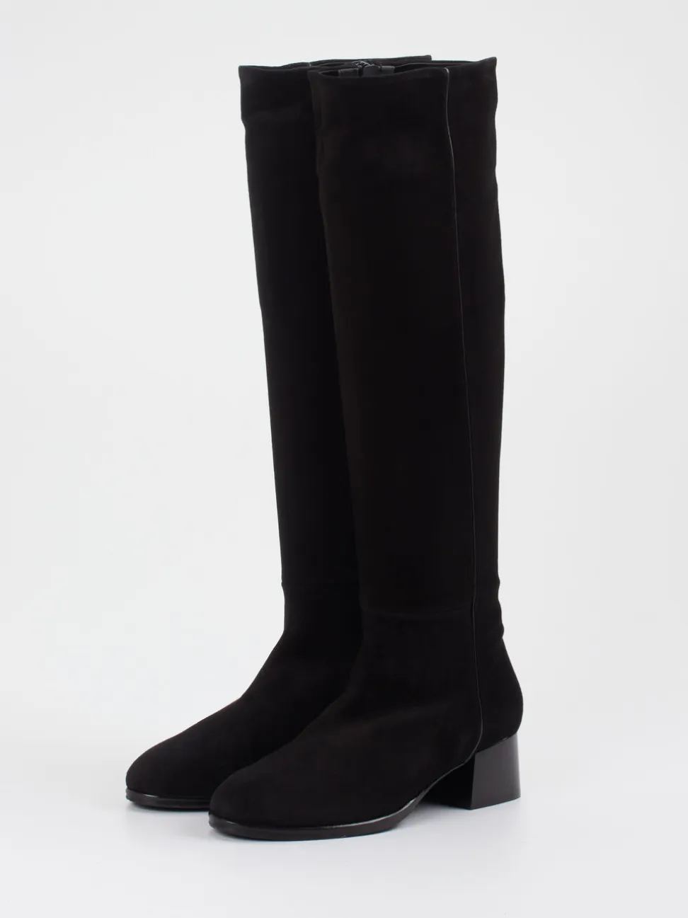 Konstantin Starke – Stiefel aus Stretchvelours Schwarz