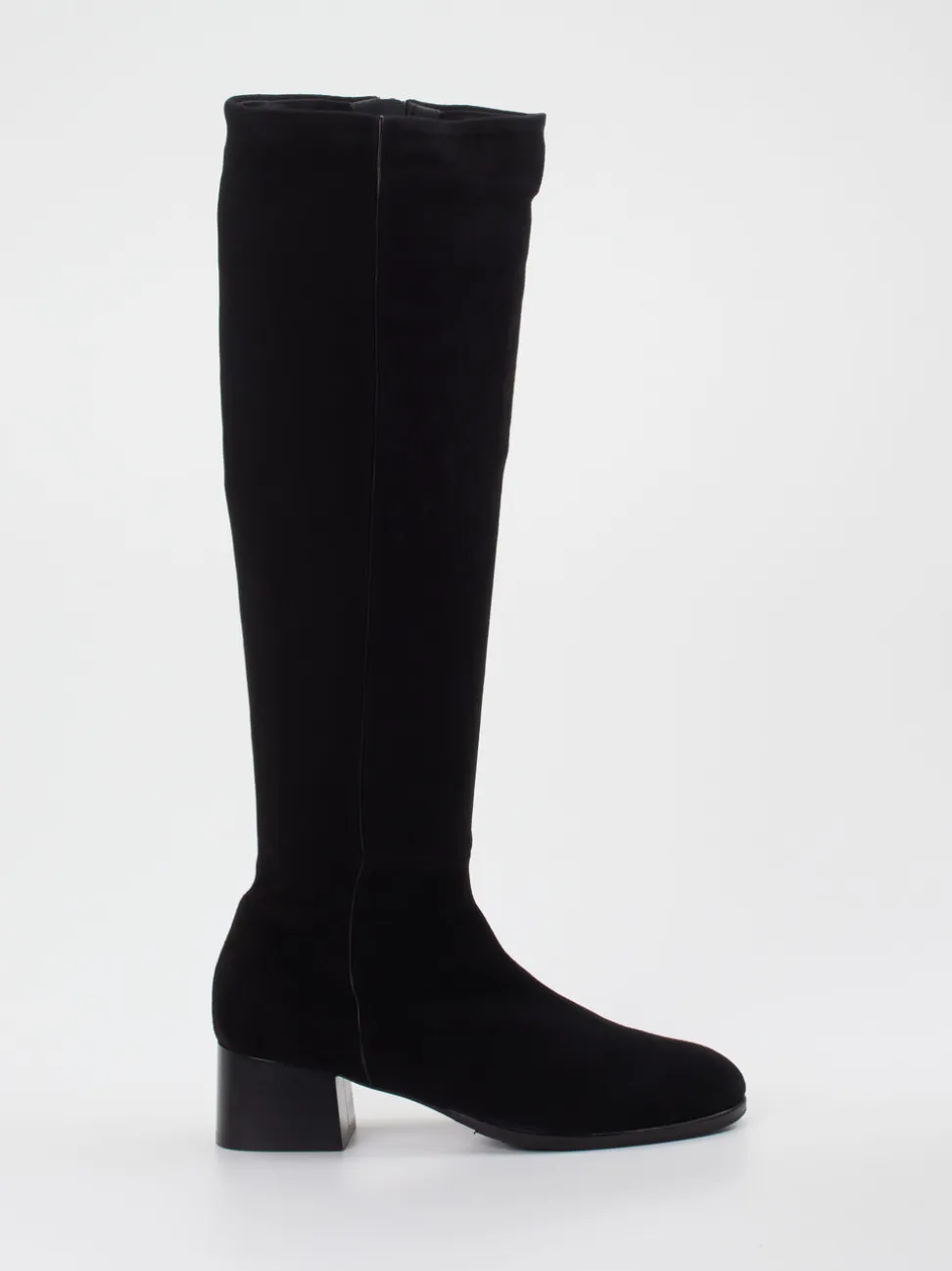 Konstantin Starke – Stiefel aus Stretchvelours Schwarz