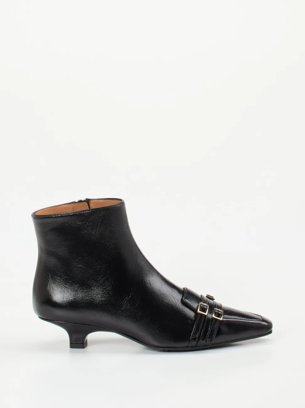 Konstantin Starke – Stiefelette aus Lackleder schwarz