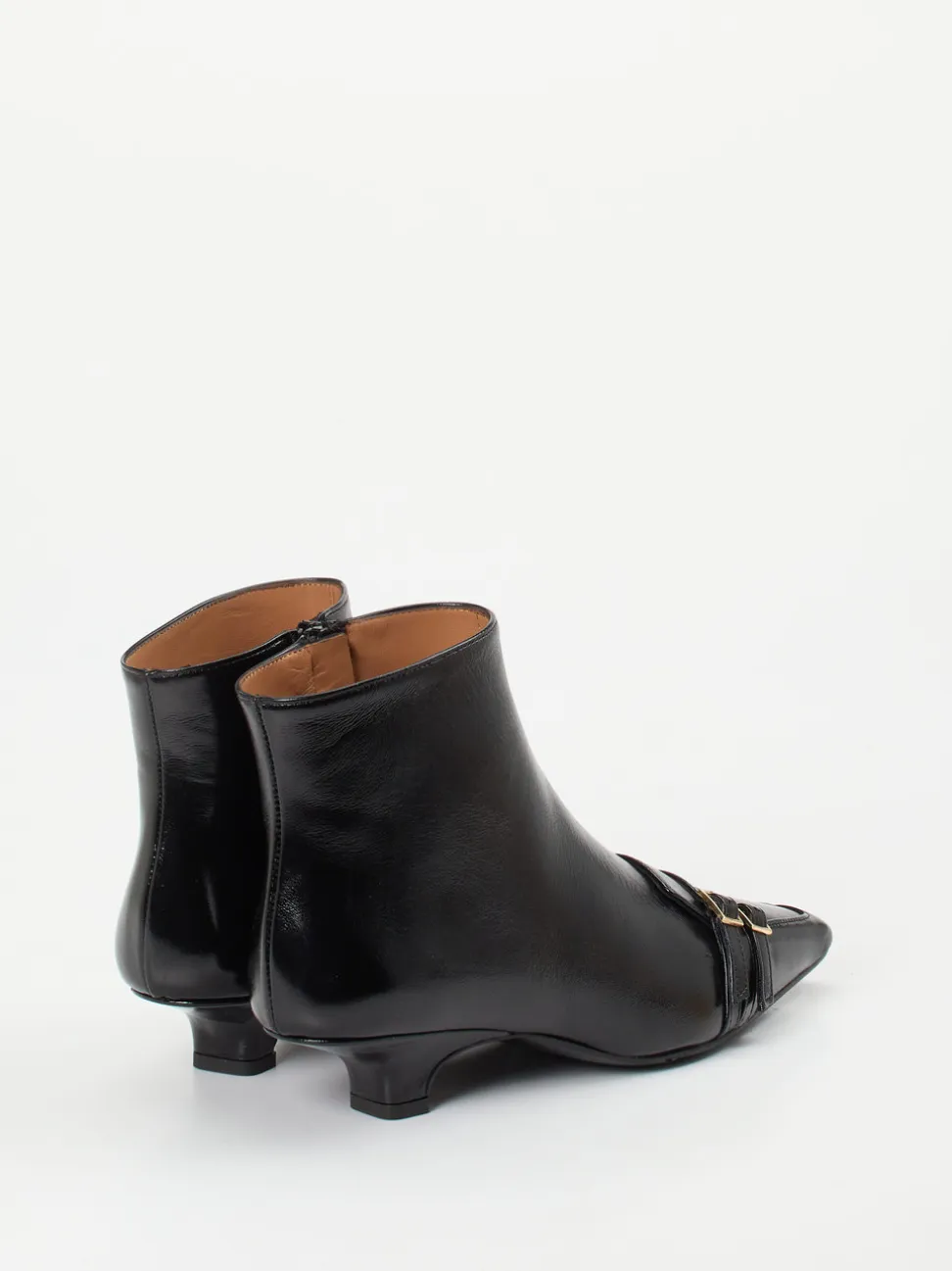 Konstantin Starke – Stiefelette aus Lackleder schwarz