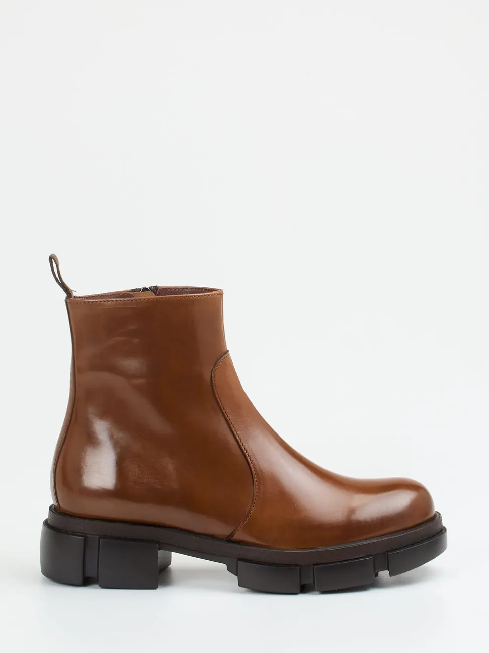 Konstantin Starke – Stiefeletten aus Kalbleder Cognac