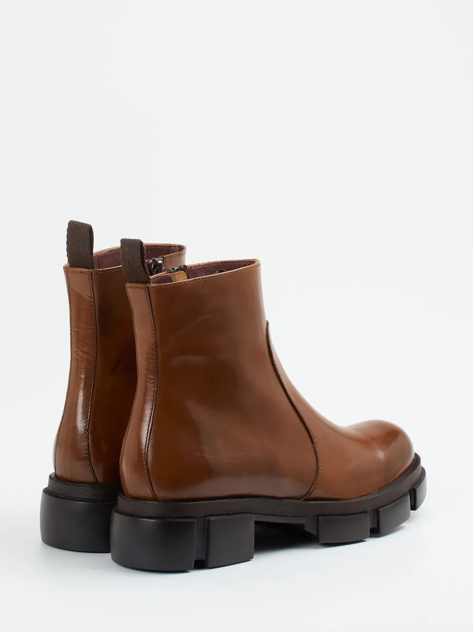 Konstantin Starke – Stiefeletten aus Kalbleder Cognac