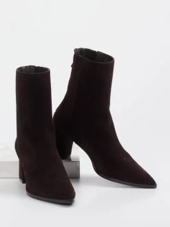 Konstantin Starke – Stiefeletten aus Veloursleder Dunkelbraun
