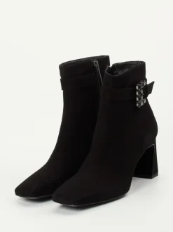 Konstantin Starke – Stiefelette aus Veloursleder Schwarz