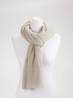 Konstantin Starke – Strickschal aus Feinstrick beige