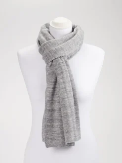 Konstantin Starke – Strickschal aus Textil Hellgrau Glitzer