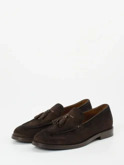 Konstantin Starke – Tassel Loafer aus Veloursleder Dunkelbraun