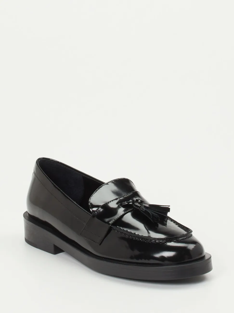 Konstantin Starke – Tassel Loafer aus Hochglanzleder schwarz
