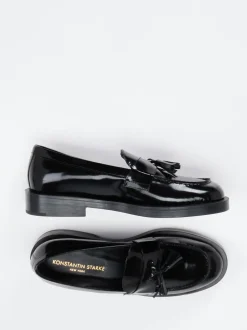 Konstantin Starke – Tassel Loafer aus Hochglanzleder schwarz