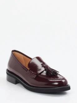 Konstantin Starke – Tassel Loafer aus Hochglanzleder bordeaux