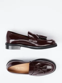 Konstantin Starke – Tassel Loafer aus Hochglanzleder bordeaux
