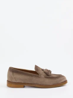 Konstantin Starke – Tassel Loafer aus Veloursleder Taupe
