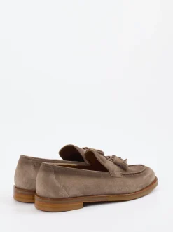 Konstantin Starke – Tassel Loafer aus Veloursleder Taupe