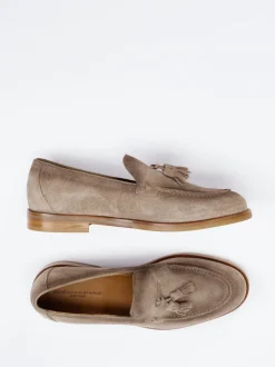 Konstantin Starke – Tassel Loafer aus Veloursleder Taupe