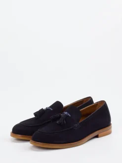 Konstantin Starke – Tassel Loafer aus Veloursleder Blau
