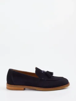 Konstantin Starke – Tassel Loafer aus Veloursleder Blau