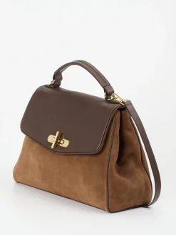 Konstantin Starke – Top-Handle-Bag aus Kalbleder Cognac