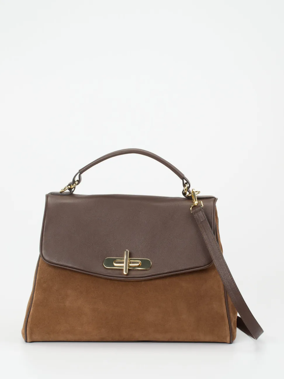 Konstantin Starke – Top-Handle-Bag aus Kalbleder Cognac