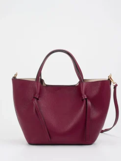 Konstantin Starke – Tote Bag aus Kalbleder Brombeerrot