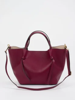Konstantin Starke – Tote Bag aus Kalbleder Brombeerrot