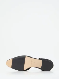 Konstantin Starke – T-Steg-Pumps aus Metallicleder schwarz