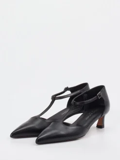 Konstantin Starke – T-Strap Pumps aus Kalbleder Schwarz