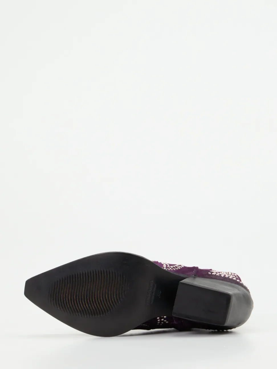 Konstantin Starke – Western-Stiefeletten aus Veloursleder Violett