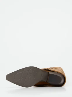 Konstantin Starke – Western Boots aus Veloursleder braun