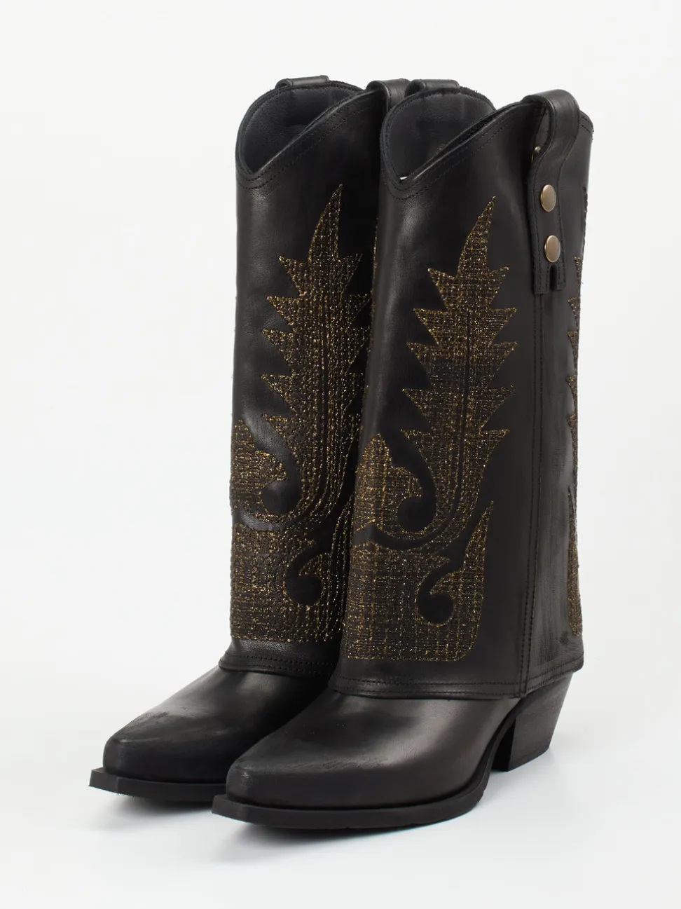 Konstantin Starke – Western Boots aus Kalbleder schwarz