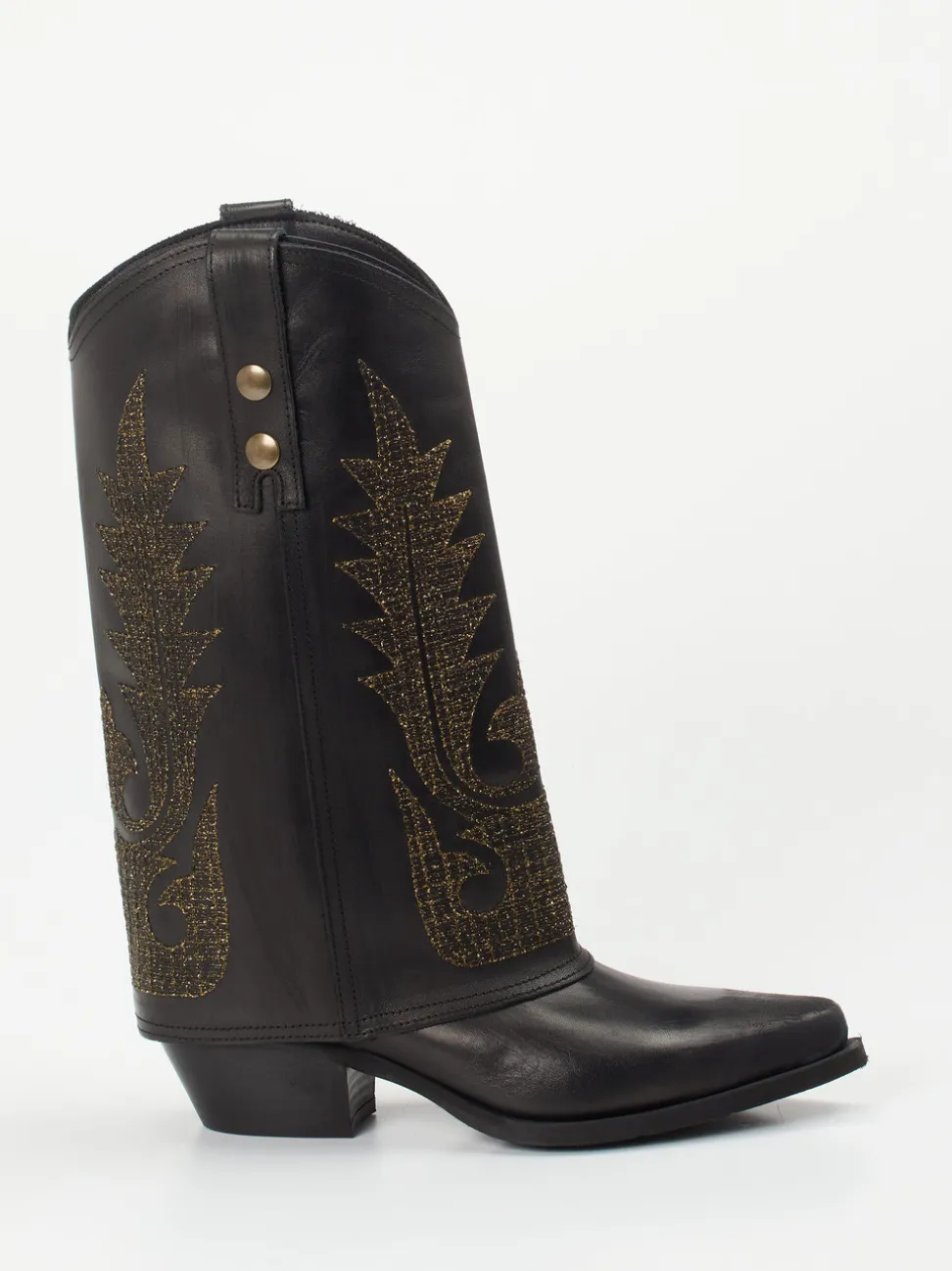 Konstantin Starke – Western Boots aus Kalbleder schwarz
