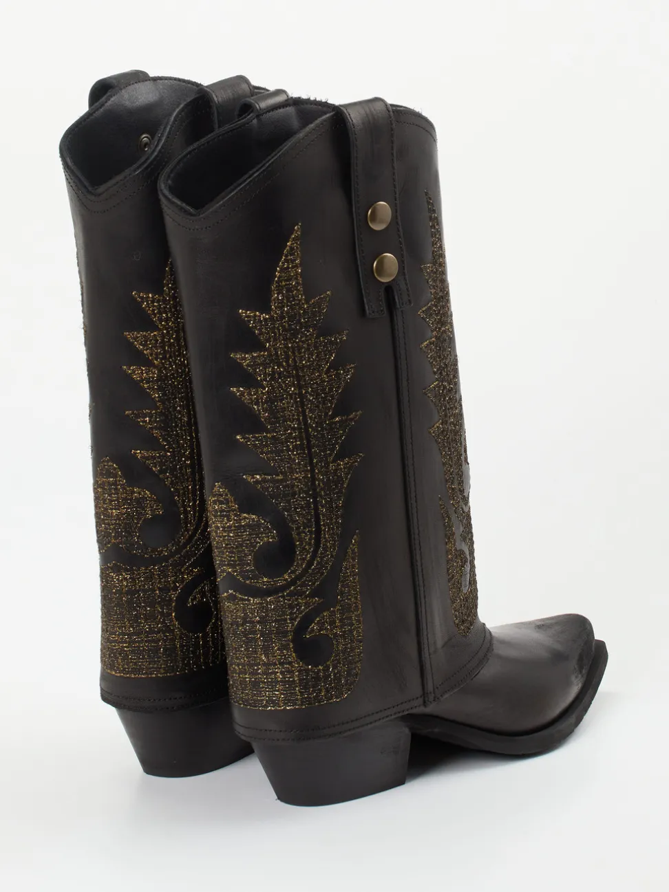 Konstantin Starke – Western Boots aus Kalbleder schwarz