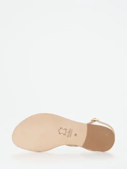 Konstantin Starke – Zehentrenner-Sandalen aus Glattleder Beige