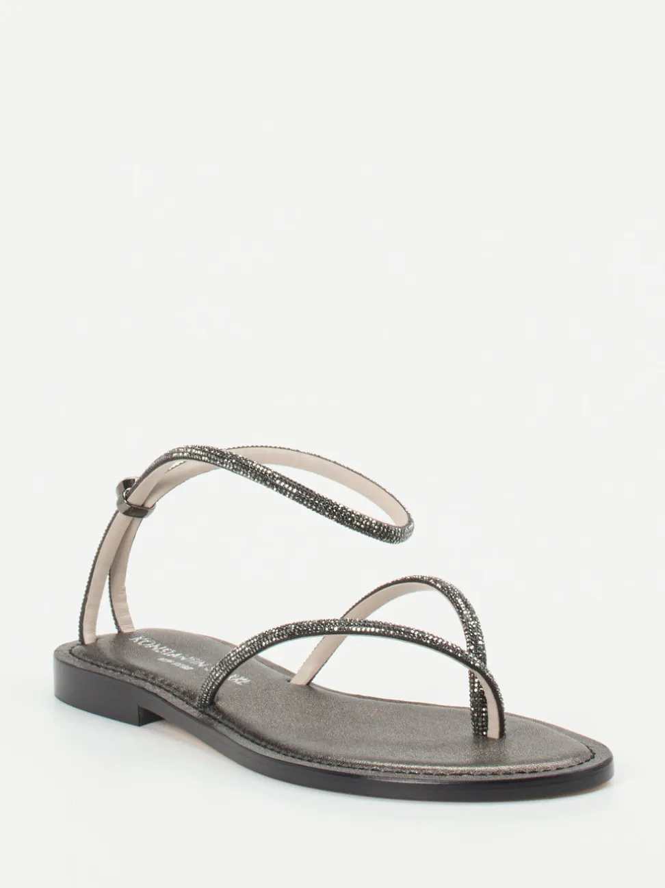 Konstantin Starke – Zehentrenner-Sandalen aus Metallicleder