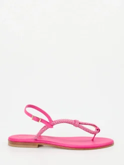Konstantin Starke – Zehentrenner-Sandale aus Leder pink