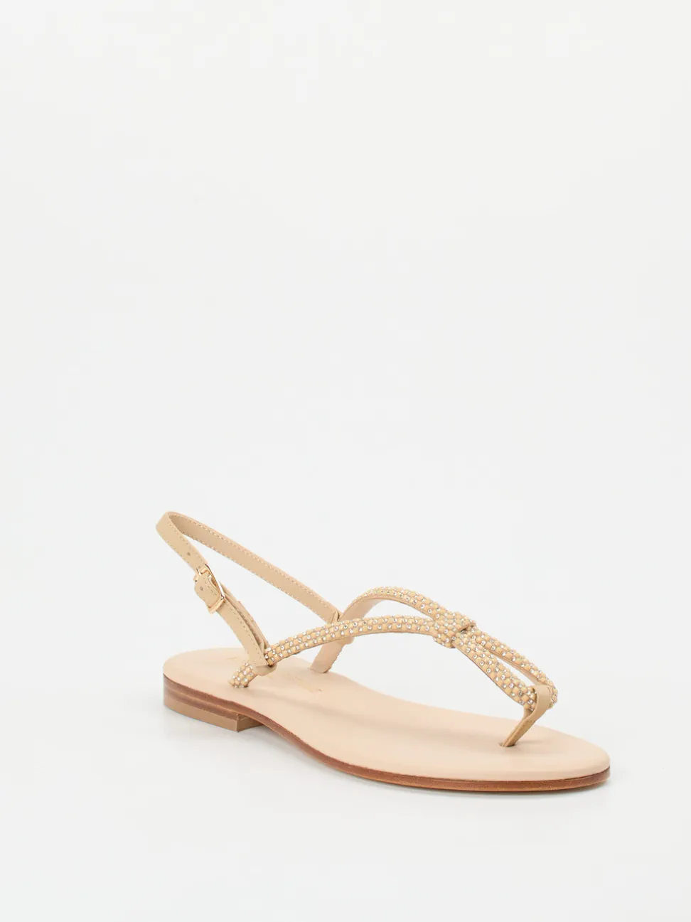 Konstantin Starke – Zehentrenner-Sandalen aus Glattleder beige