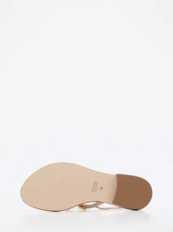 Konstantin Starke – Zehentrenner-Sandale aus Leder beige
