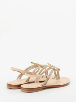 Konstantin Starke – Zehentrenner-Sandalen aus Textil und Leder