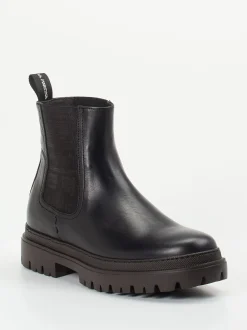 La Martina – Chelsea Boots aus Kalbleder Schwarz