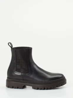 La Martina – Chelsea Boots aus Kalbleder Schwarz