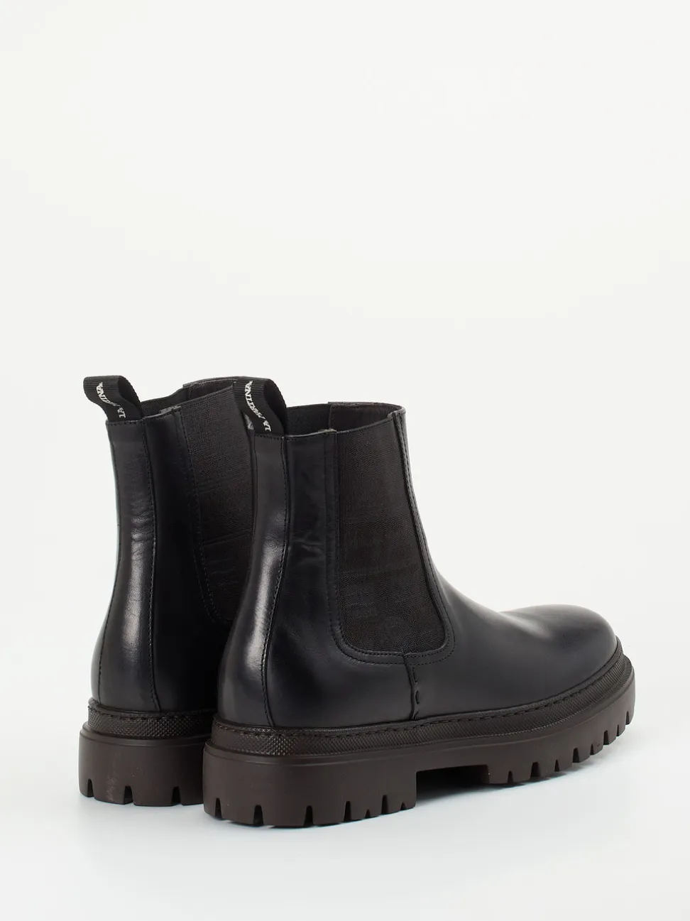 La Martina – Chelsea Boots aus Kalbleder Schwarz