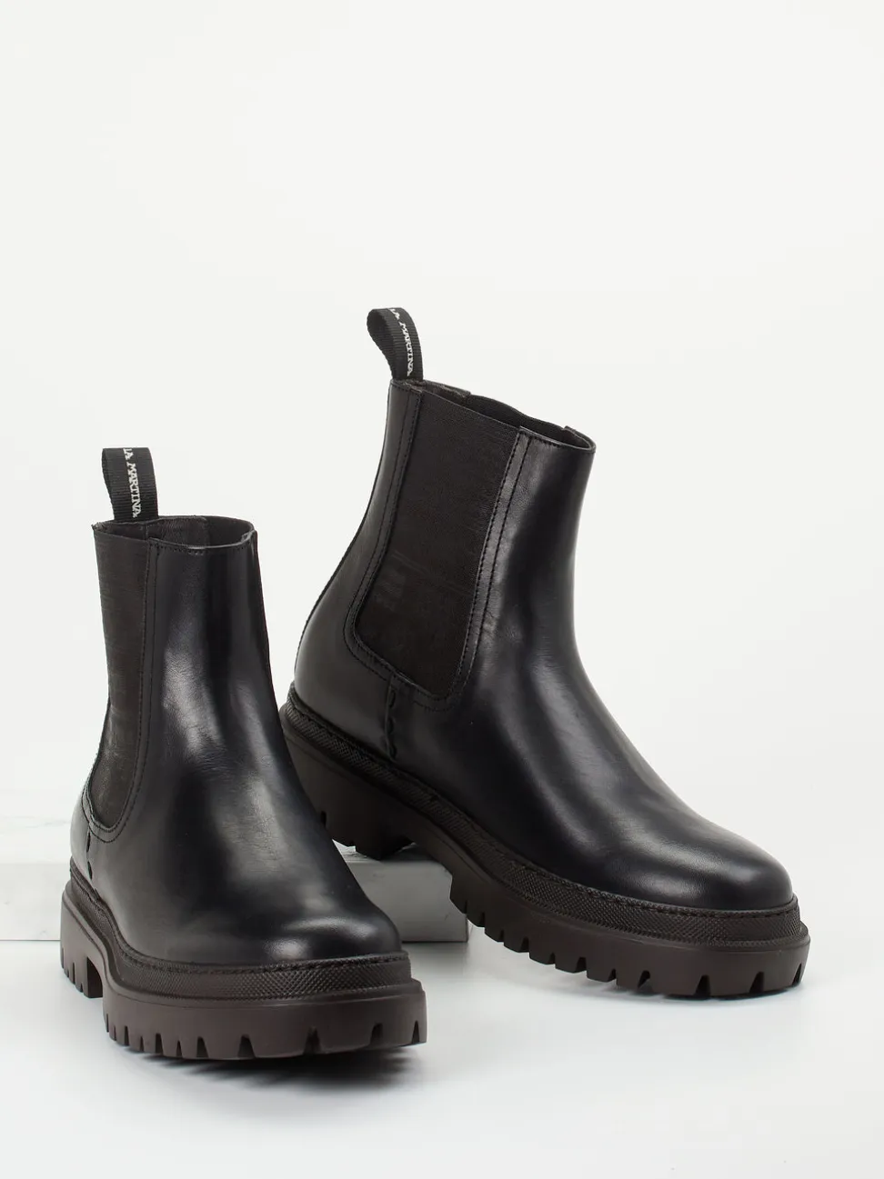 La Martina – Chelsea Boots aus Kalbleder Schwarz