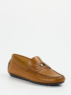 La Martina – Loafer aus Kalbleder Cognacbraun